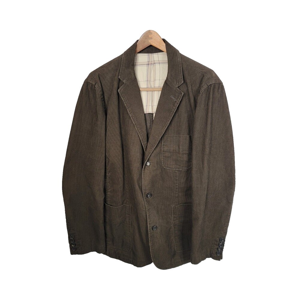 Façonnable Men’s Brown Corduroy Sport Coat Blazer Jacket Size L